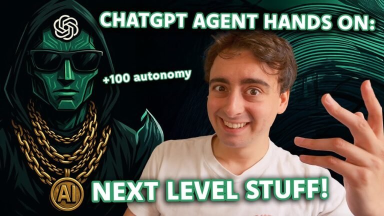 ChatGPT Agent is NEXT LEVEL Autonomy