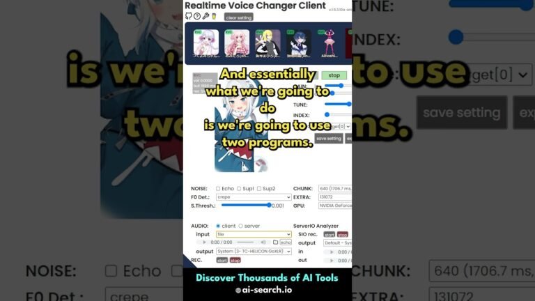 How to use an Anime Girl Voice in Text To Speech with this FREE AI (Short)